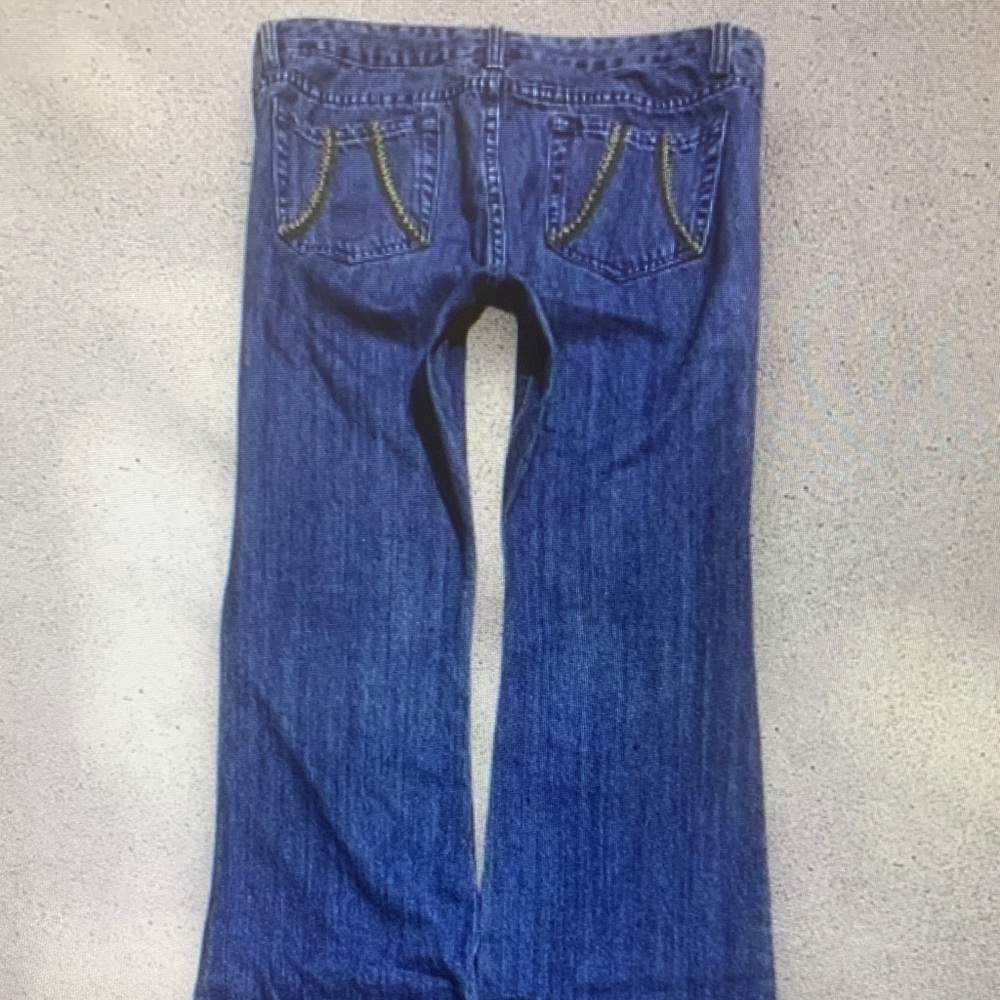 BCBGMaxAzria Dark Blue Flare Jeans
